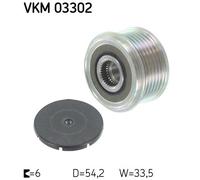 ALTERNATOR FREEWHEEL CLUTCH FOR CITROËN BERLINGO C2 C3 C4 SKF VKM 03302