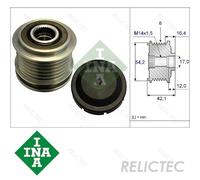 Overrunning Alternator Pulley fits VOLVO S40 Mk2 1.6D 2.0D 04 to 12 Clutch INA