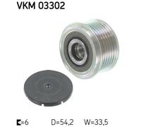 ALTERNATOR FREEWHEEL CLUTCH FOR PEUGEOT 1007 206 206+ 207 SKF VKM 03302