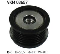 Alternator Freewheel Clutch for VOLVO C30 S40 V50 SKF VKM 03657