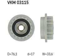 Alternator Freewheel Clutch for VW CARAVELLE T5 Bus EUROVAN T5 SKF VKM 03115