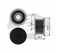 ALTERNATOR FREEWHEEL CLUTCH GATES OE QUALITY REPLACEMENT OAP7110