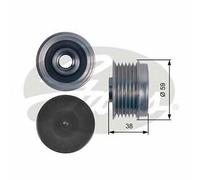 ALTERNATOR FREEWHEEL CLUTCH GATES OE QUALITY REPLACEMENT OAP7130