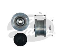 ALTERNATOR FREEWHEEL CLUTCH GATES OE QUALITY REPLACEMENT OAP7183