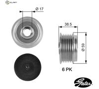 ALTERNATOR FREEWHEEL CLUTCH OAP7063 FOR MITSUBISHI OUTLANDER/II/SUV/SPORT ASX