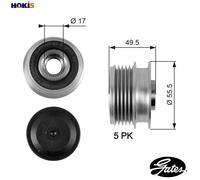 GATES OAP7079 Alternator clutch pulley