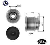 GATES OAP7086 Alternator Freewheel Clutch