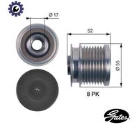 GATES OAP7123 Alternator clutch pulley