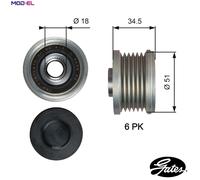 Gates OAP7218 Over Running Alternator Pulley