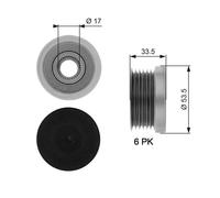 Gates OAP7111 Over Running Alternator Pulley