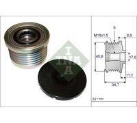 INA 535 0088 10 Alternator Freewheel Clutch