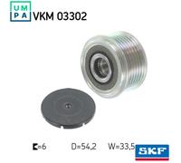 Alternator Alternator Freewheel Clutch SKF VKM 03302 Fits Citroen Fiat Ford