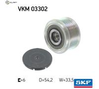 Alternator Alternator Freewheel Clutch SKF VKM 03302 Fits Citroen Fiat Ford