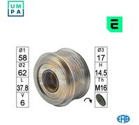 ERA ZN5716 Alternator Freewheel Clutch