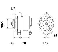 MAHLE ORIGINAL MG 156 Alternator