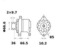Alternator MAHLE MG 580 for ZETOR FORTERRA 4.156 2001-2008