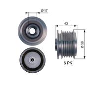 Gates Overrunning Alternator Pulley - OAP7112