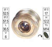 ERA ZN5572 Alternator clutch pulley