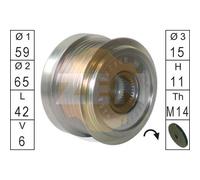 Alternator Pulley EP127IN 5MQ10344AA 1423796 1133969 1210004390 535015710