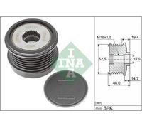 Alternator pulley INA 535 0373 10 for MERCEDES-BENZ GLC (X253) 2 2019-2022
