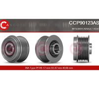 Alternator pulley with freewheel belt pulley CCP90123AS CASCO