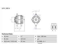 BOSCH 0 986 080 430 Alternator