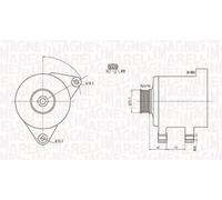 Alternator with belt pulley 063731569010 MAGNETI MARELLI for BMW Z3 Roadster 3