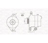 Alternator with belt pulley 063731793010 MAGNETI MARELLI for TOYOTA VW