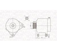 Magneti Marelli Alternator 063731907010 With Belt Pulley for Toyota Avensis 2AZ-FSE/1AZ-FSE/FE