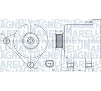 Alternator with belt pulley 063732015010 MAGNETI MARELLI for PEUGEOT CITROËN