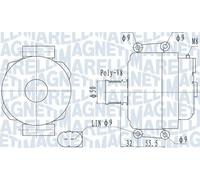 Alternator with belt pulley 063732055010 MAGNETI MARELLI for MERCEDES-BENZ