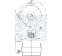 Alternator with belt pulley 063732188010 MAGNETI MARELLI for VW SEAT SKODA