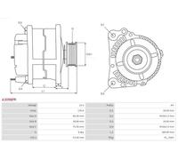 Alternator with belt pulley A3098PR AS-PL for BMW 7 5 5 Touring 6 3