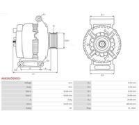 Alternator with belt pulley A6626(DENSO) AS-PL for FIAT ALFA ROMEO RENAULT FORD