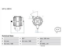 BOSCH 0 986 048 380 Alternator