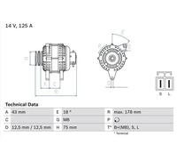 BOSCH 0 986 045 611 Alternator