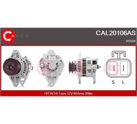 Alternator with double pulley CAL20106AS CASCO for NISSAN PICK UP
