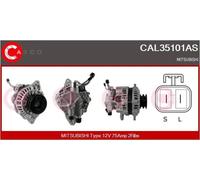 Alternator with double pulley CAL35101AS CASCO for MITSUBISHI L 300 III Van L200