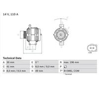 BOSCH 0 986 046 130 Alternator