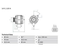BOSCH 0 986 049 500 Alternator