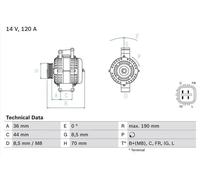 Bosch Alternator 0986082050 CSC91 CSD86 CSD89 31100RBDE01/02 Quality