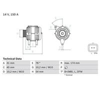 BOSCH 0 986 083 890 Alternator