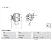 BOSCH 0 986 084 140 Alternator