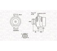 MAGNETI MARELLI 063731980010 Alternator