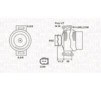 MAGNETI MARELLI 063732108010 Alternator