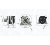 Alternator with freewheel belt pulley 063736372010 MAGNETI MARELLI for FIAT JEEP