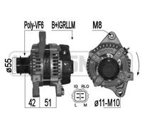 Alternator with freewheel belt pulley 209360A ERA for TOYOTA AURIS RAV 4 III