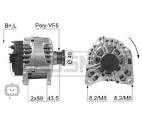 Alternator with freewheel belt pulley 210056A ERA for NISSAN VOLVO OPEL RENAULT
