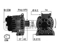 Alternator with freewheel belt pulley 210553 ERA for MERCEDES-BENZ A-CLASS