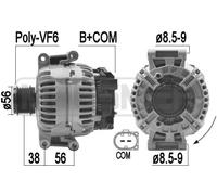 Alternator with freewheel belt pulley 210850A ERA for AUDI A4 B8 A5 A4 B8 Avant